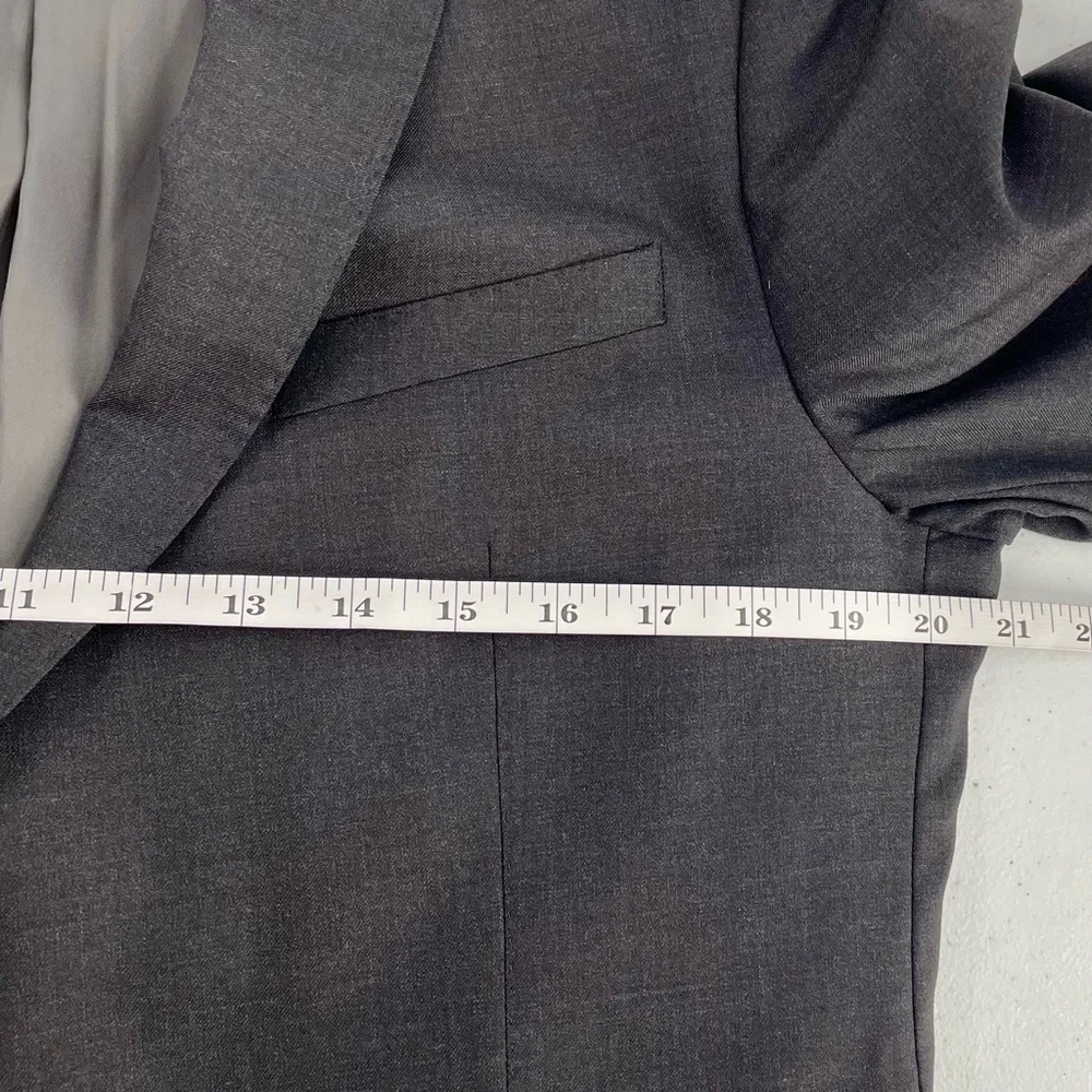 Blujacket Tanner Model Grey 100% Wool Fully Lined Pockets 42S Sport Coat Jacket